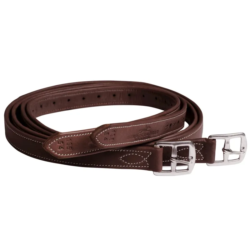 Schockemohle Chantilly Stirrup Leathers - Espresso/Cream